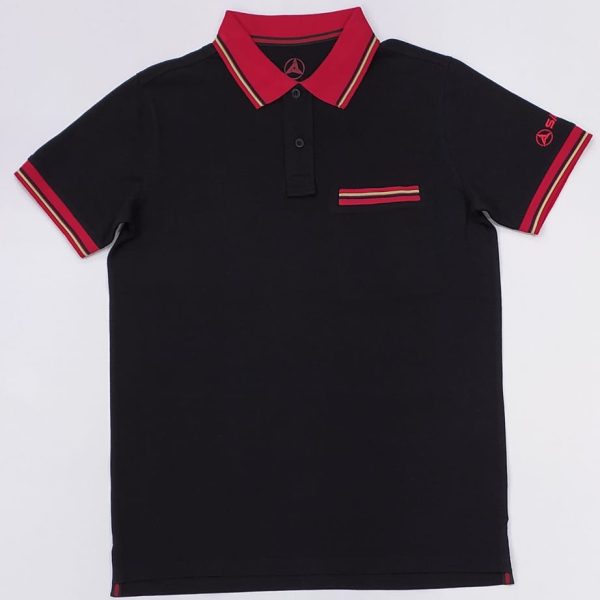 sany black polo shirt